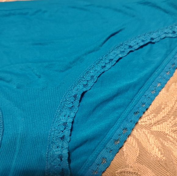 🦚🩵🦚 Splendid Vintage Deadstock Turquoise Cyan Seamless Microfiber Panties - S - Picture 6 of 8